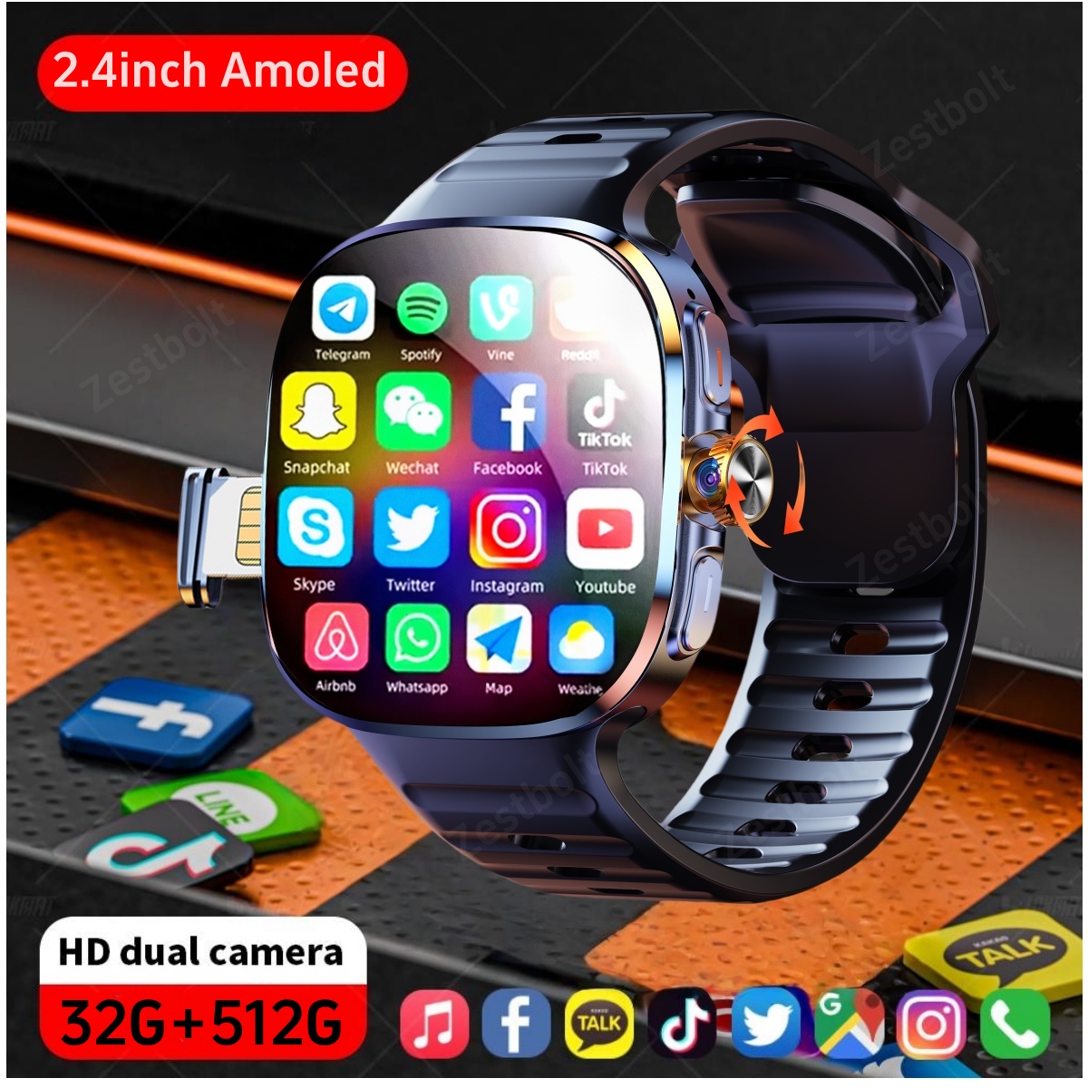 Seaweed Snack - M99 Smartwatch 2.4inch Larger Amoled Screen