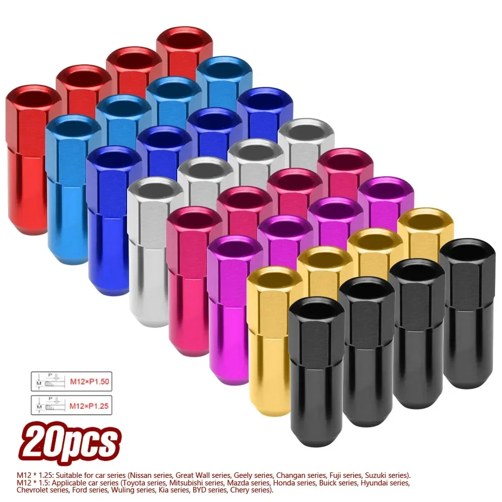 Nuts Mix - 20PCS 60mm M14*1.5 Wheel Nuts New