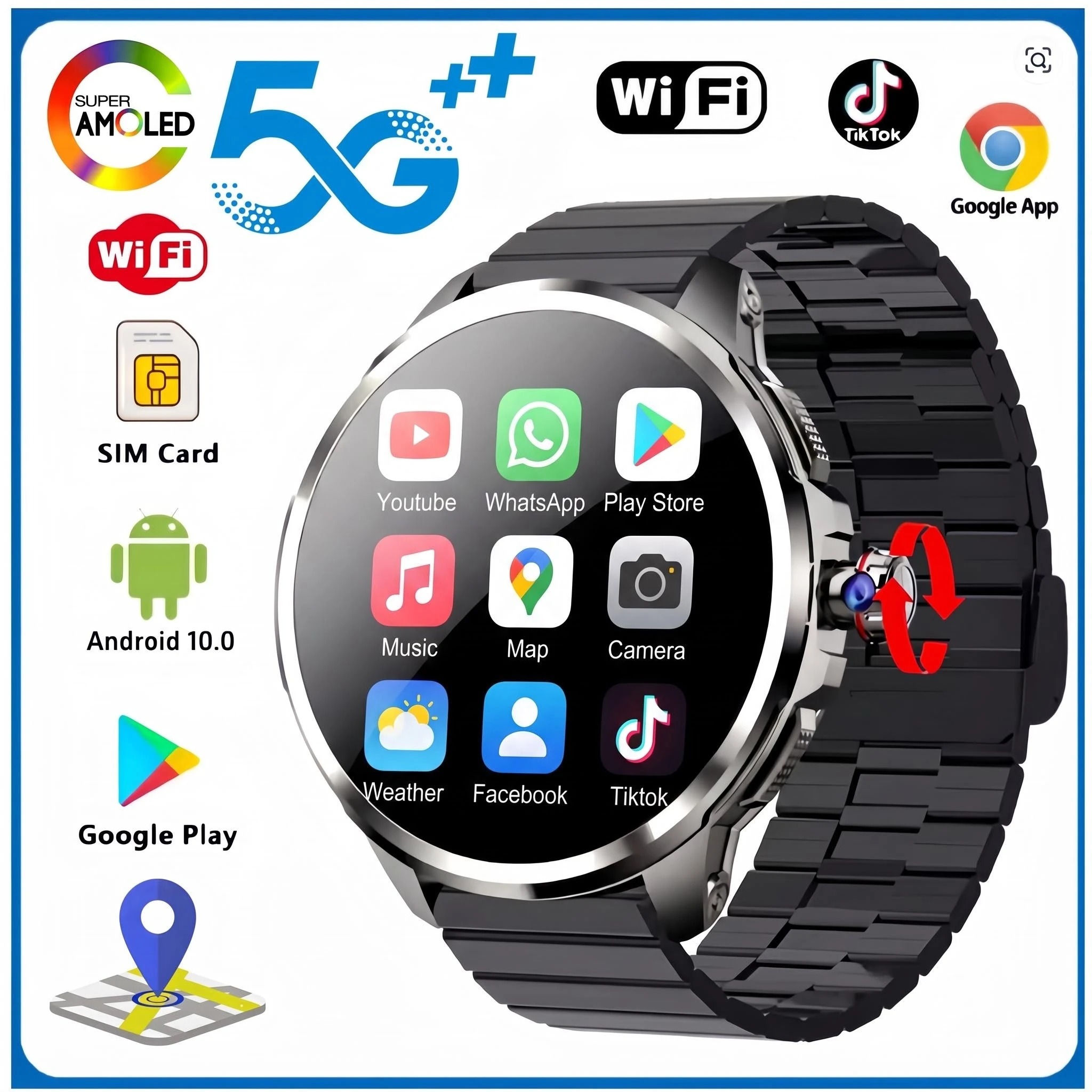 5G/4G Full Network Smart Watch - Seaweed Snack 评论和价格