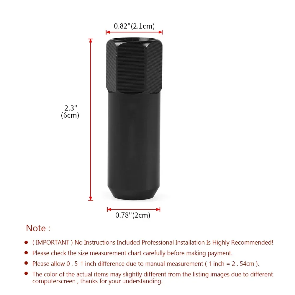 20PCS 60mm M14*1.5 Wheel Nuts  - Nuts Mix 评论和价格