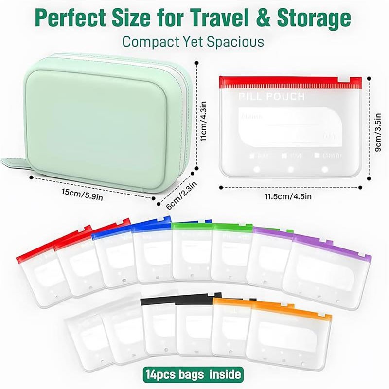 Waterproof Pill Pouch Set – 14 - Seaweed Snack 评论和价格